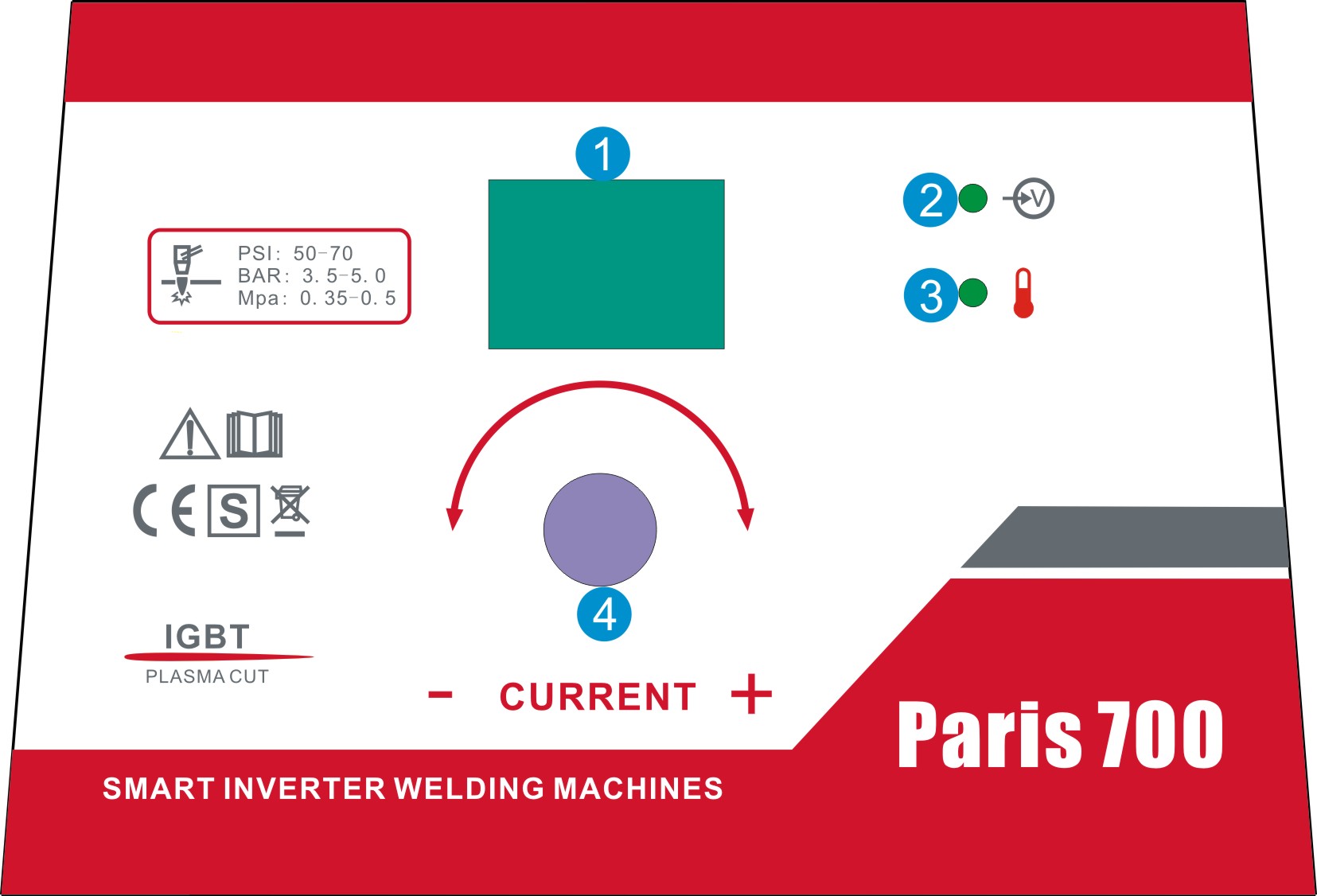 Ovládací panel SIWM Paris 700 PLASMA Pilot